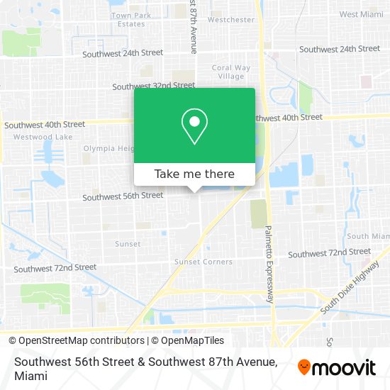 Southwest 56th Street & Southwest 87th Avenue map