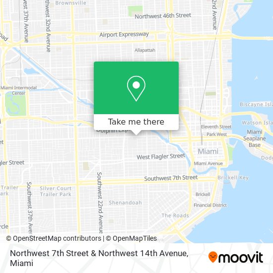 Mapa de Northwest 7th Street & Northwest 14th Avenue