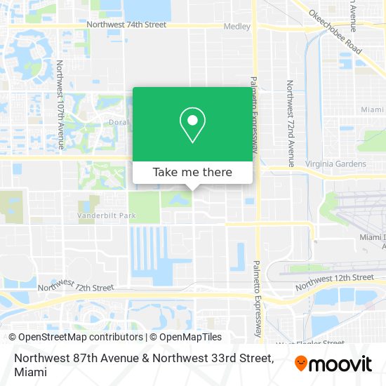 Northwest 87th Avenue & Northwest 33rd Street map