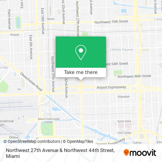 Northwest 27th Avenue & Northwest 44th Street map
