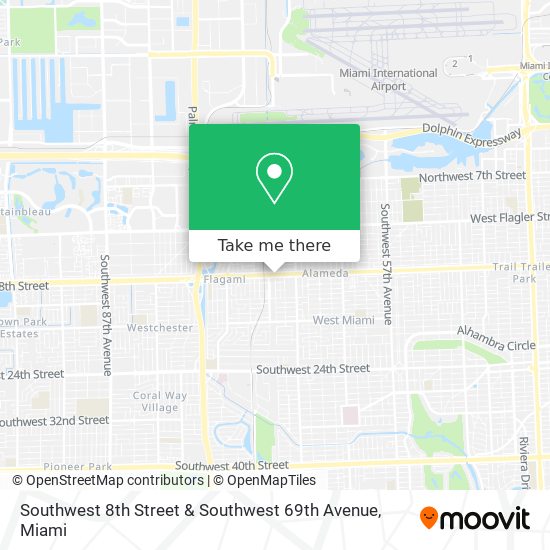 Southwest 8th Street & Southwest 69th Avenue map
