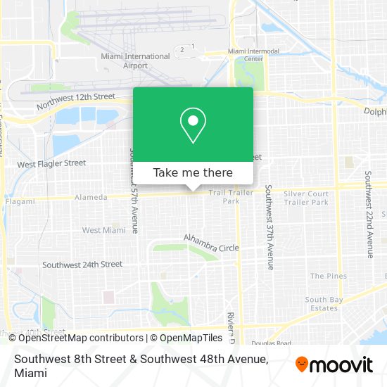 Southwest 8th Street & Southwest 48th Avenue map