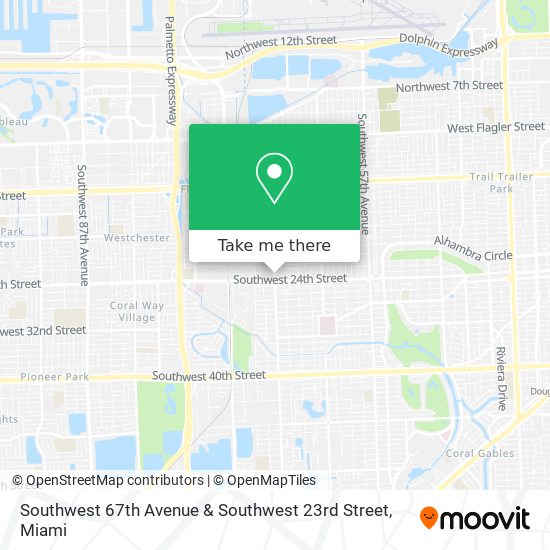 Southwest 67th Avenue & Southwest 23rd Street map