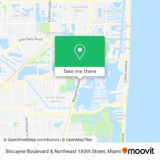 Biscayne Boulevard & Northeast 180th Street map
