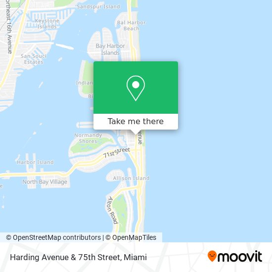 Harding Avenue & 75th Street map