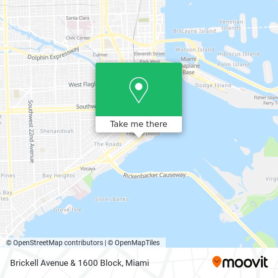 Mapa de Brickell Avenue & 1600 Block