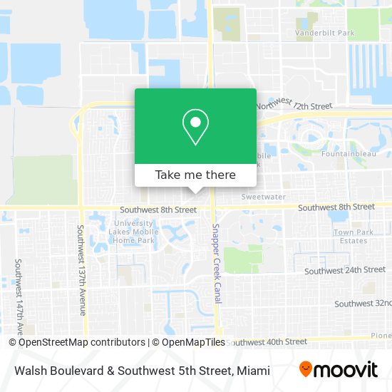 Walsh Boulevard & Southwest 5th Street map