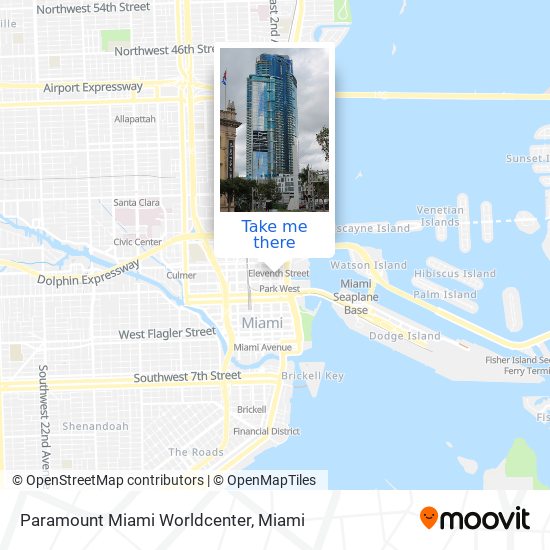 Paramount Miami Worldcenter map
