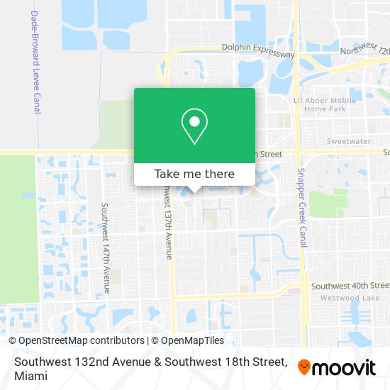 Southwest 132nd Avenue & Southwest 18th Street map