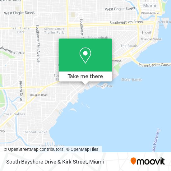 Mapa de South Bayshore Drive & Kirk Street