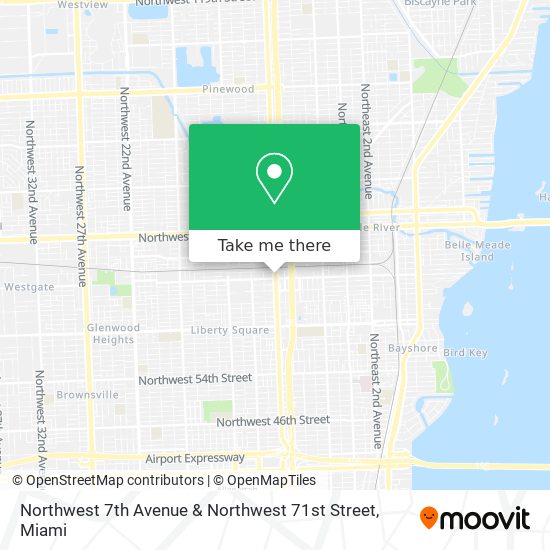 Northwest 7th Avenue & Northwest 71st Street map