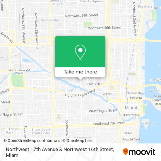 Mapa de Northwest 17th Avenue & Northwest 16th Street