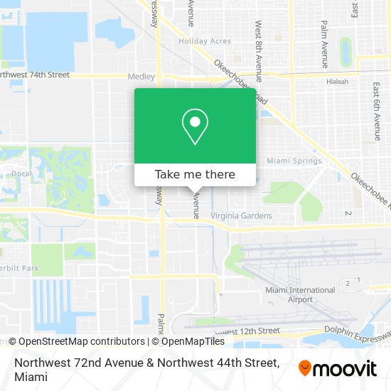 Northwest 72nd Avenue & Northwest 44th Street map