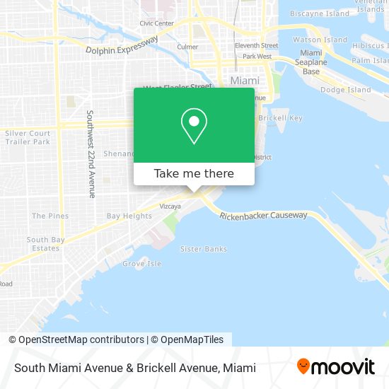 Mapa de South Miami Avenue & Brickell Avenue