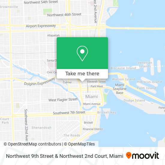 Mapa de Northwest 9th Street & Northwest 2nd Court