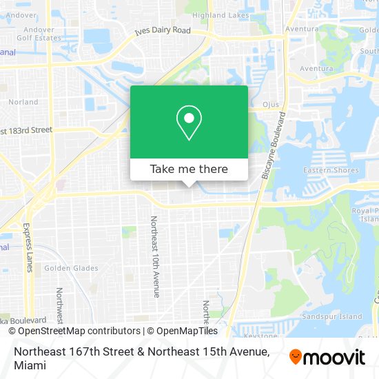 Northeast 167th Street & Northeast 15th Avenue map