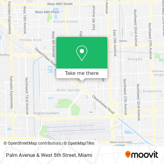Palm Avenue & West 5th Street map