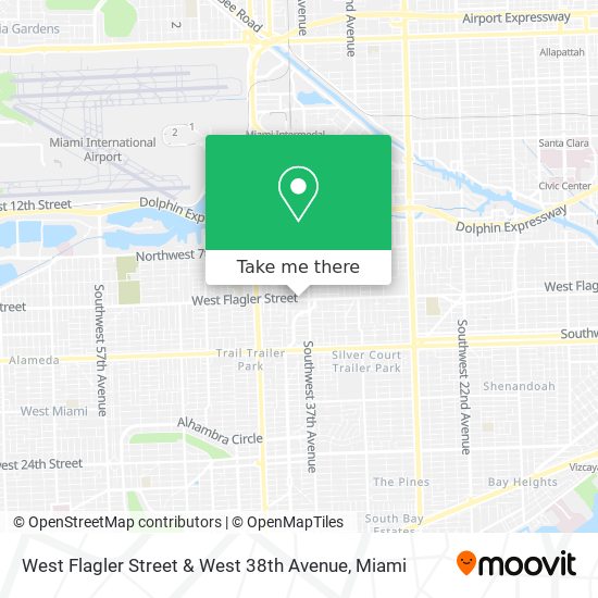 West Flagler Street & West 38th Avenue map