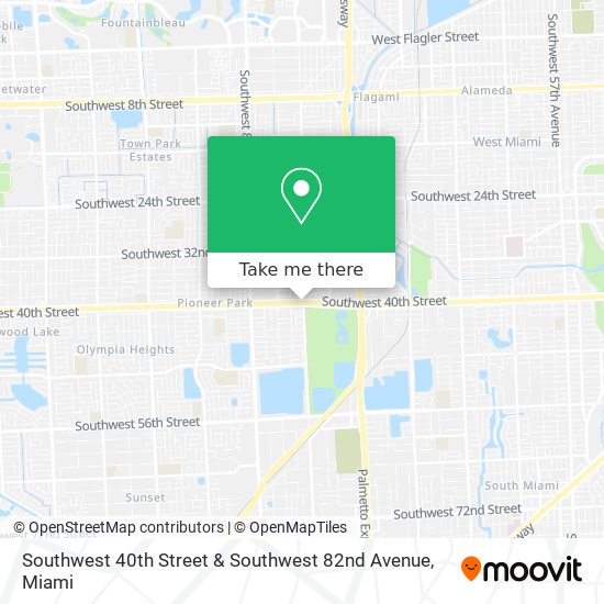 Southwest 40th Street & Southwest 82nd Avenue map