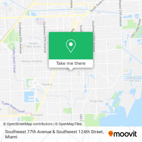 Southwest 77th Avenue & Southwest 124th Street map