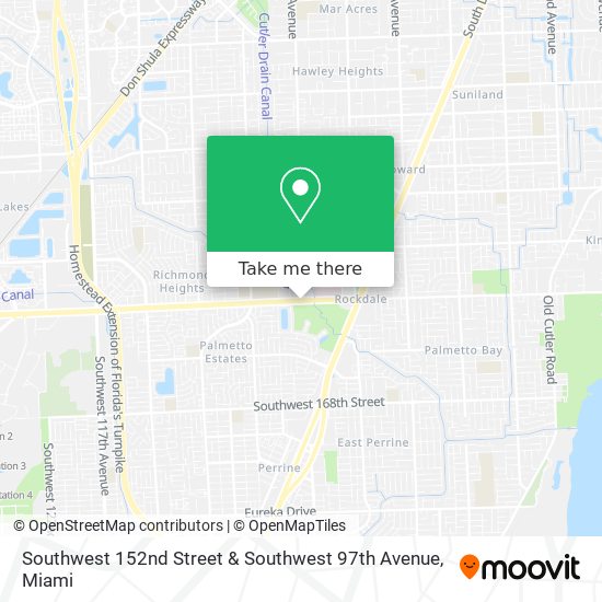 Mapa de Southwest 152nd Street & Southwest 97th Avenue