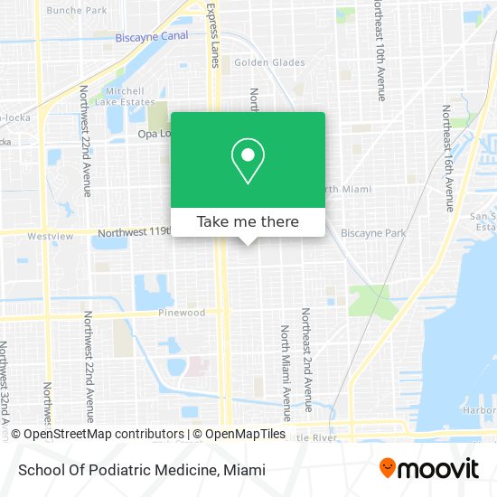 Mapa de School Of Podiatric Medicine