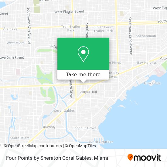 Four Points by Sheraton Coral Gables map