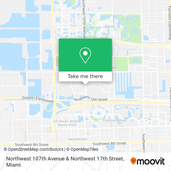 Northwest 107th Avenue & Northwest 17th Street map