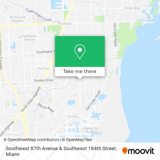 Mapa de Southwest 87th Avenue & Southwest 184th Street