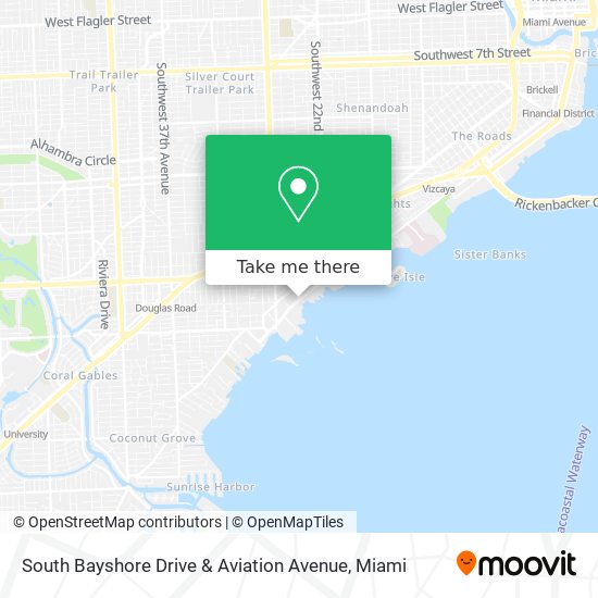 Mapa de South Bayshore Drive & Aviation Avenue