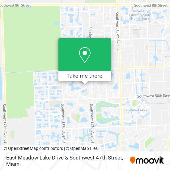 East Meadow Lake Drive & Southwest 47th Street map