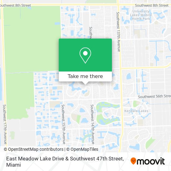 Mapa de East Meadow Lake Drive & Southwest 47th Street