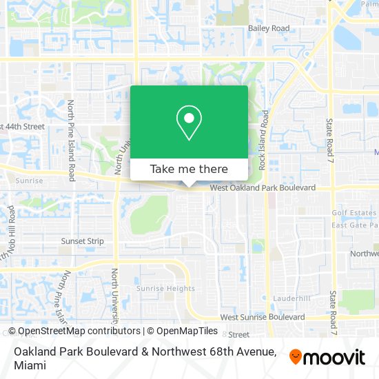 Mapa de Oakland Park Boulevard & Northwest 68th Avenue