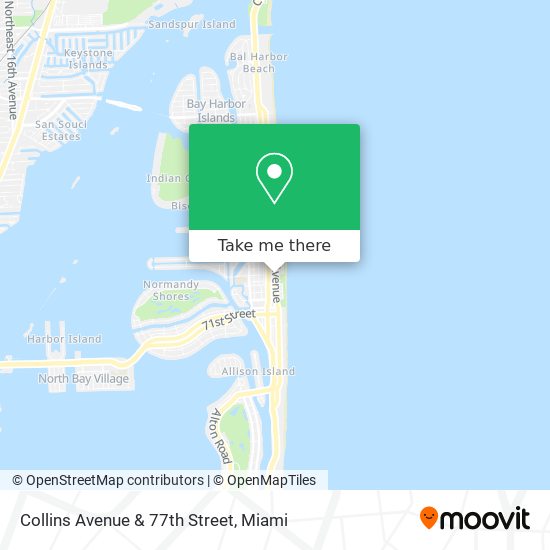 Collins Avenue & 77th Street map