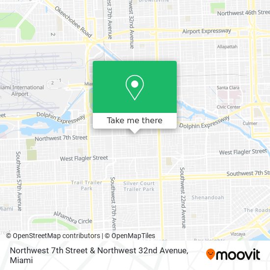Northwest 7th Street & Northwest 32nd Avenue map