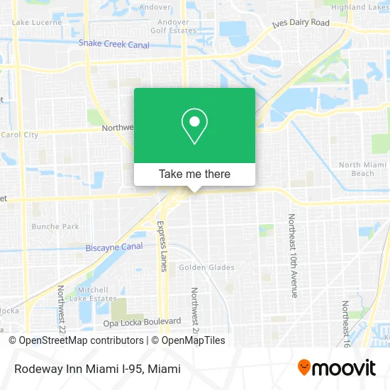 Rodeway Inn Miami I-95 map