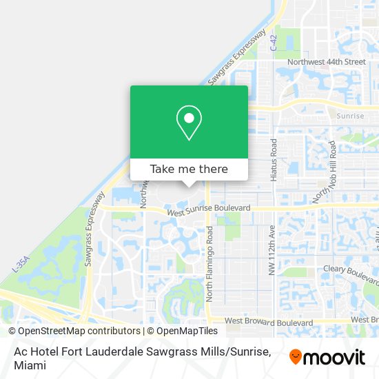 Ac Hotel Fort Lauderdale Sawgrass Mills / Sunrise map