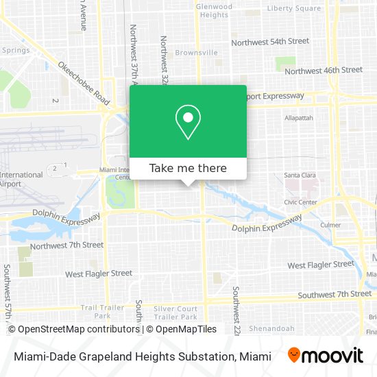 Mapa de Miami-Dade Grapeland Heights Substation