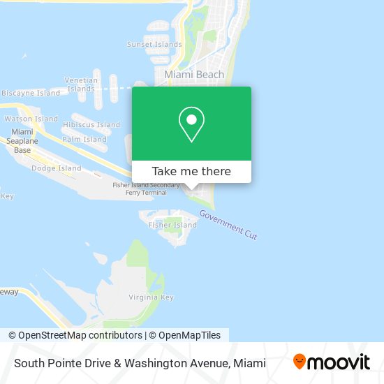 South Pointe Drive & Washington Avenue map