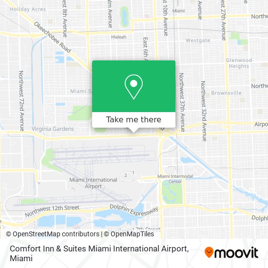 Mapa de Comfort Inn & Suites Miami International Airport