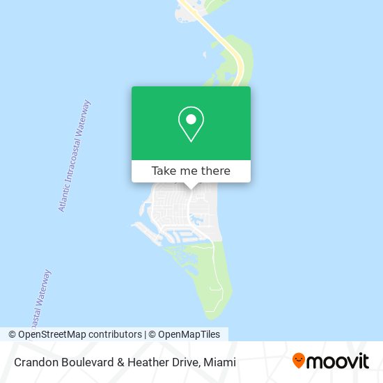 Crandon Boulevard & Heather Drive map