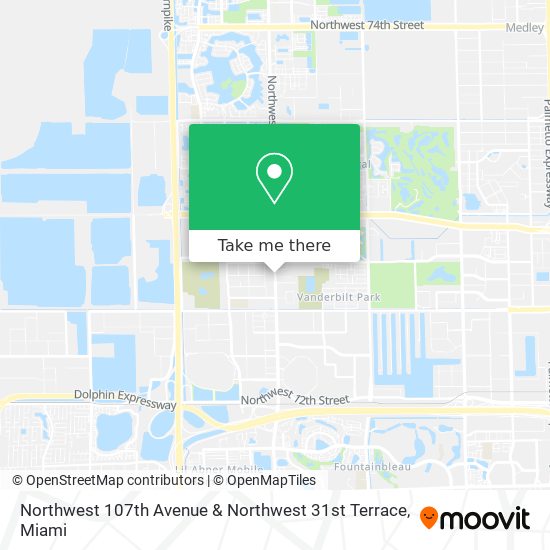 Northwest 107th Avenue & Northwest 31st Terrace map