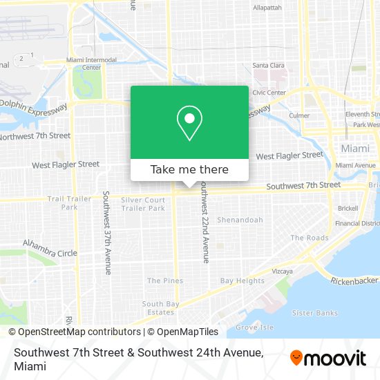 Mapa de Southwest 7th Street & Southwest 24th Avenue
