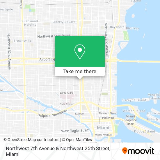 Northwest 7th Avenue & Northwest 25th Street map