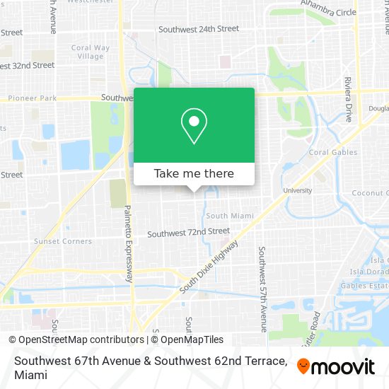 Southwest 67th Avenue & Southwest 62nd Terrace map