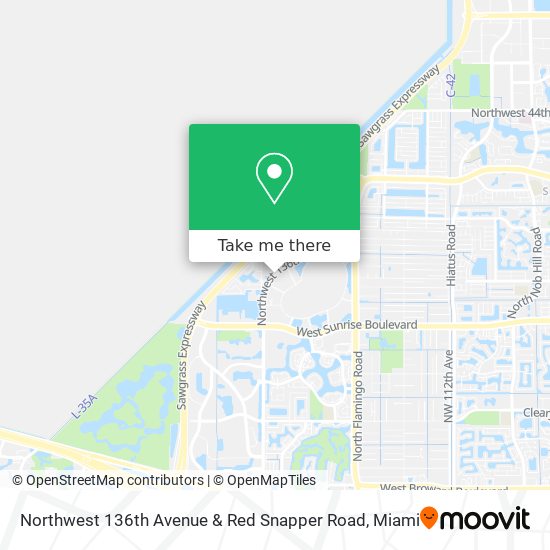 Mapa de Northwest 136th Avenue & Red Snapper Road