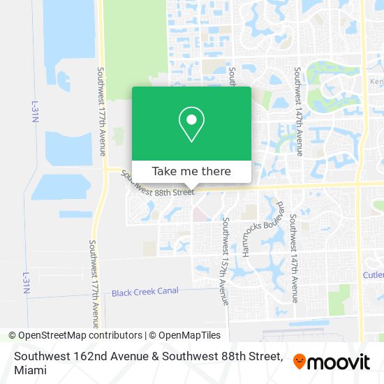 Southwest 162nd Avenue & Southwest 88th Street map