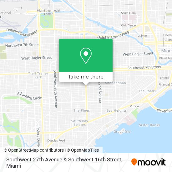 Mapa de Southwest 27th Avenue & Southwest 16th Street