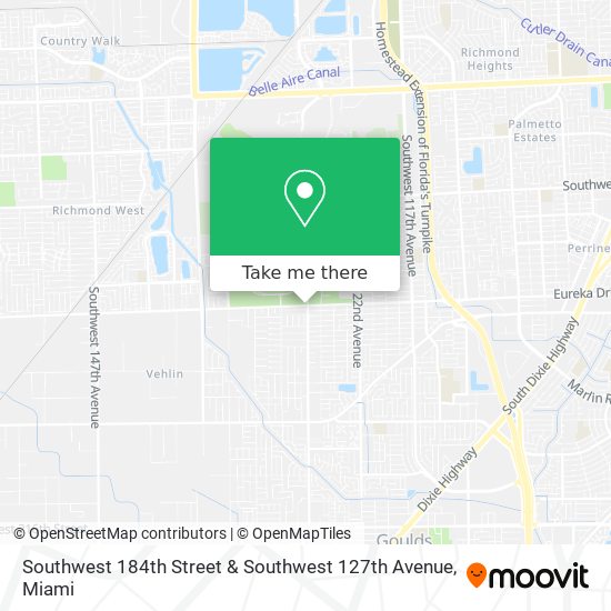 Southwest 184th Street & Southwest 127th Avenue map