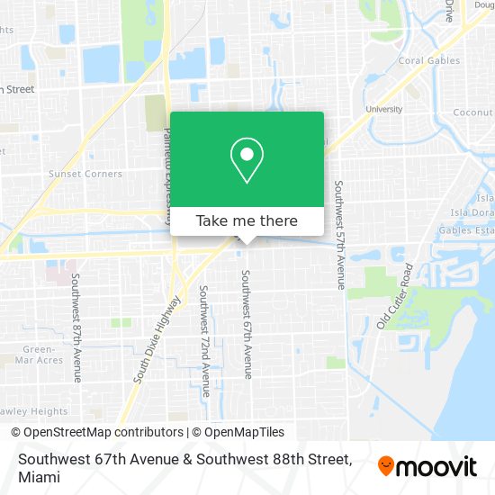 Southwest 67th Avenue & Southwest 88th Street map